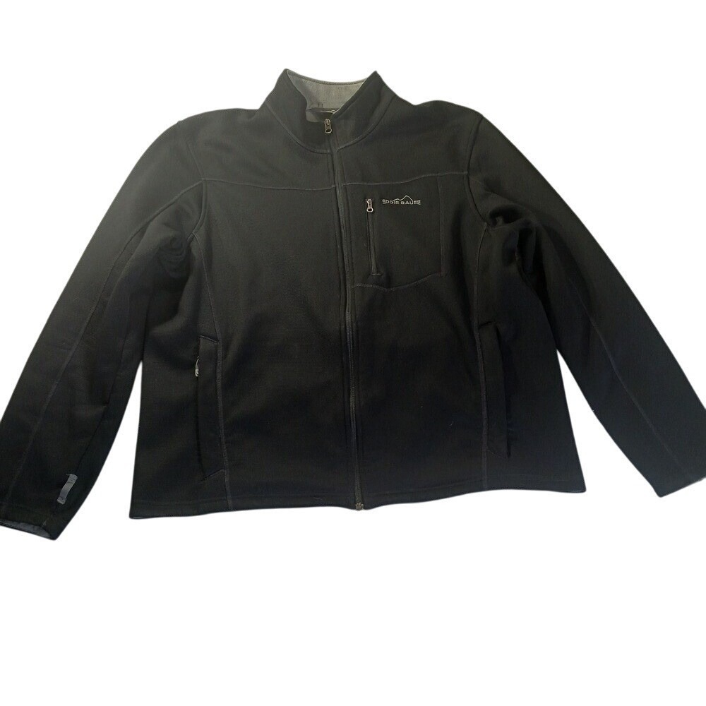 Eddie Bauer Full Zip Jacket Men's XL Lightweight Fleece‎ Lined Outdoor Casual